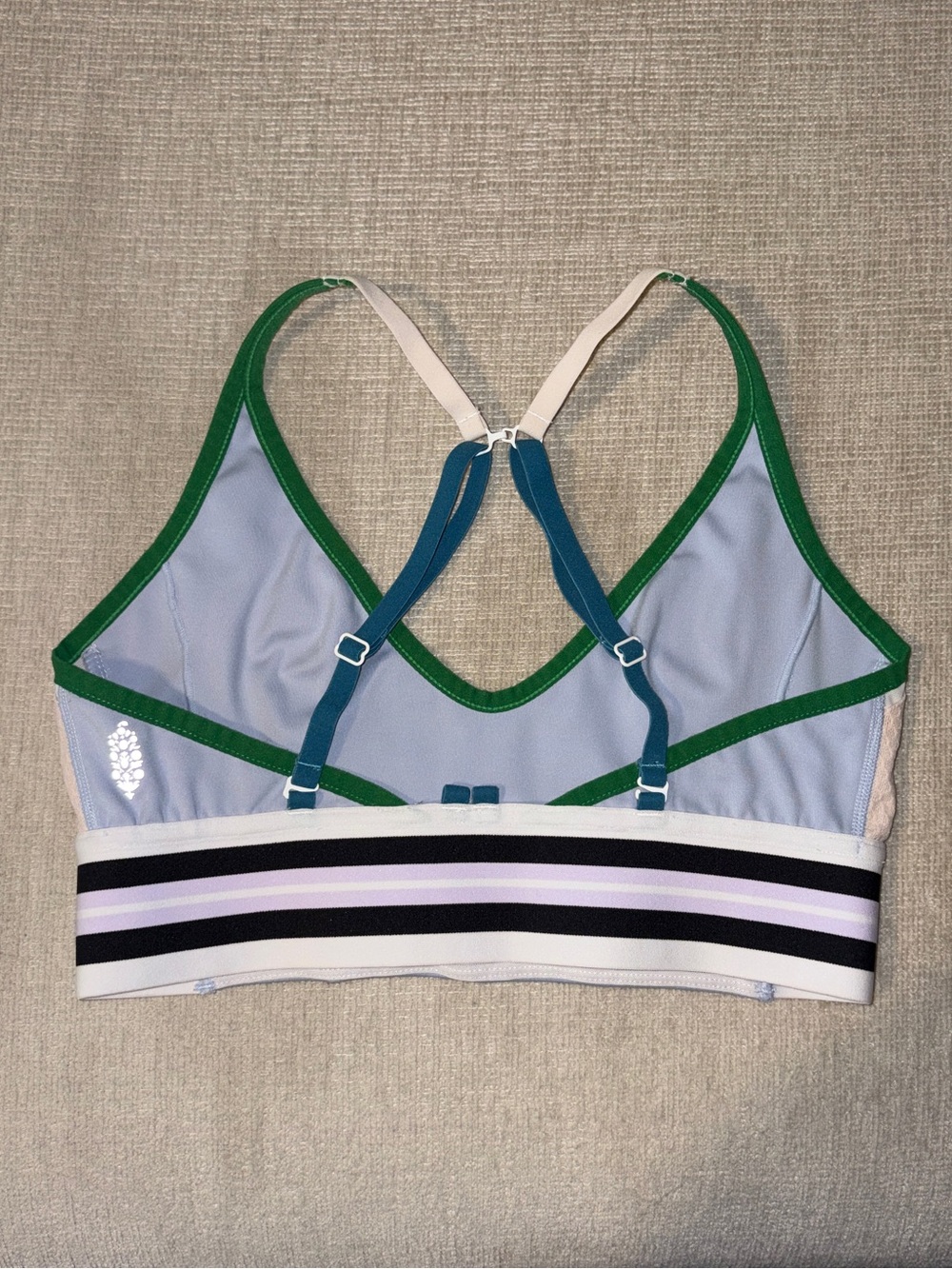 Free People Movement Sports Bra Convertible Straps V Neck Multicolor Small NEW